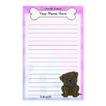Kawaii Brindle Bullmastiff Stationery