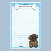 Kawaii Brindle Mastiff Stationery stationery