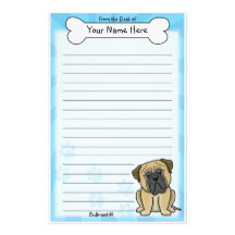 Kawaii Bullmastiff Stationery