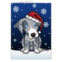 Kawaii Catahoula Christmas Card