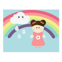 Kawaii Cloud w/Sweetest Girl - Postcard
