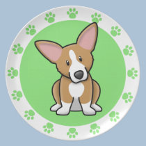 Kawaii Corgi Plate plates