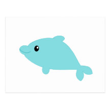 Kawaii Dolphin Postcard
