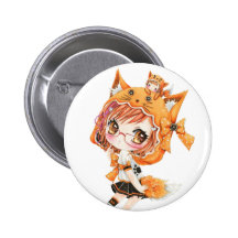 Kawaii fox girl buttons