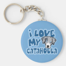 Kawaii I Love My Catahoula Keychains