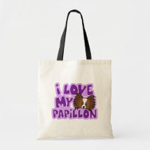 Kawaii I Love My Papillon Bag