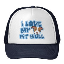 Kawaii I Love My Pit Bull Mesh Hats