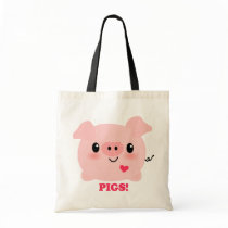 Kawaii I Love Pigs bags
