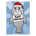 Kawaii Manatee Christmas Card