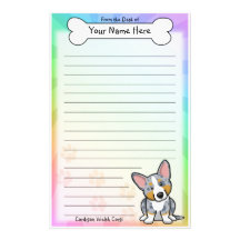 Kawaii Merle Cardigan Welsh Corgi Stationery