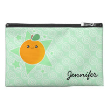 Kawaii Orange Fruit Personalised Accessory Bag