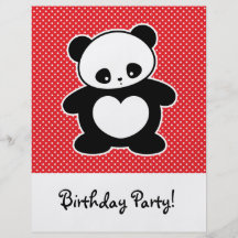Kawaii panda full colour flyer