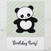 Kawaii panda personalized flyer