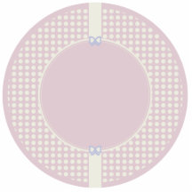 KAWAII RIBBON AND POLKADOTS PASTEL PURPLE PHOTO CUTOUTS