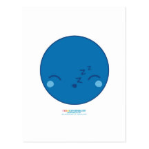 Kawaii Sleep Circle Shape Post Card