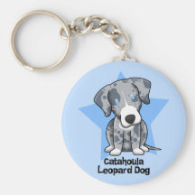 Kawaii Star Catahoula Leopard Dog Key Chains