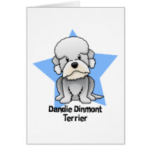 Kawaii Star Dandie Dinmont Terrier Greeting Cards