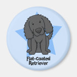 Kawaii Star Flat Coated Retriever Fridge Magnet