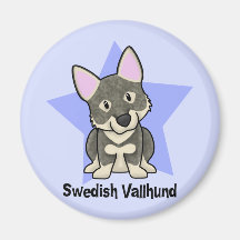 Kawaii Star Swedish Vallhund Fridge Magnets