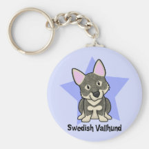 Kawaii Star Swedish Vallhund Keychain