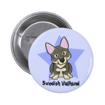 Kawaii Star Swedish Vallhund Pins