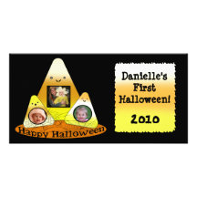 Kawaii Style Halloween Custom Photo Card
