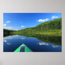 Kayak on River Poster