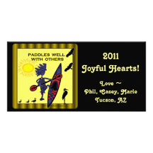 Kayak Paddles Well With Others II Photo Card