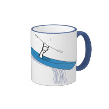 Kayaker on the water coffee mug