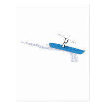 Kayaker on the water post cards