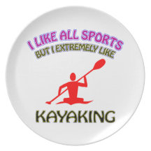 Kayaking designs dinner plate