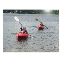 Kayaking Kids Postcard