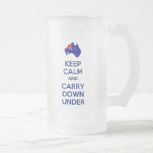Keep Calm and Carry Down Under Mug