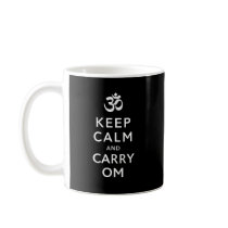 Keep Calm and Carry Om Motivational Tea mugs