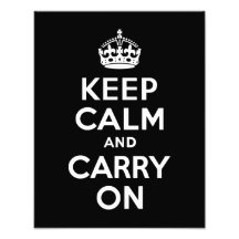 Keep Calm and Carry On Black Photo