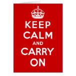 Keep Calm and Carry On British Poster on T shirts Cards