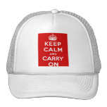 Keep Calm and Carry On British Poster on T shirts Mesh Hats