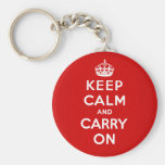 Keep Calm and Carry On British Poster on T shirts Keychain