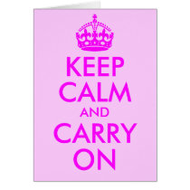 Keep Calm and Carry On Card cards