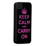 keep calm and carry on Case-Mate iPhone 4 case