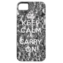 Keep Calm and Carry On iPhone 5 Case Silver