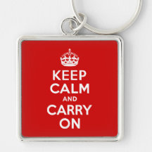 Keep Calm and Carry On Keychain