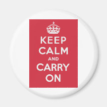 Keep Calm And Carry On Magnets