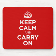 Keep Calm and Carry on Mousemats