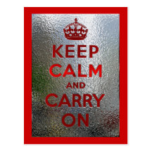 Keep Calm And Carry On Postcards
