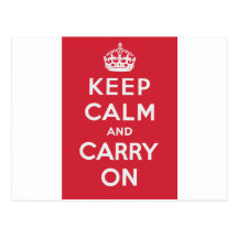 Keep Calm And Carry On Postcards