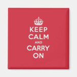 Keep Calm And Carry On Refrigerator Magnet