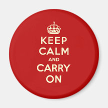 Keep Calm And Carry On Refrigerator Magnets