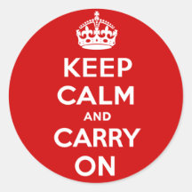 Keep Calm and Carry On Sticker