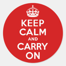 Keep Calm and Carry On Sticker